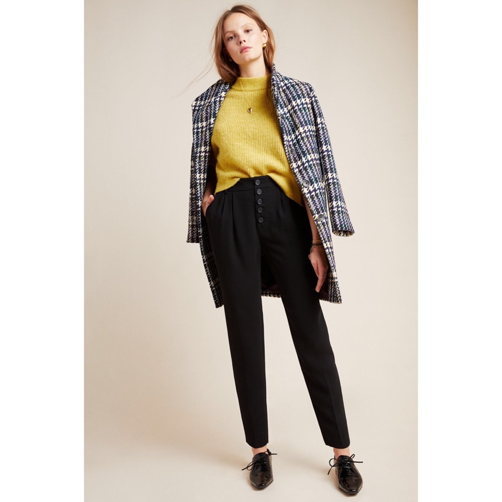 NEW Anthropologie Sasha Button-Fly Tapered Trouser